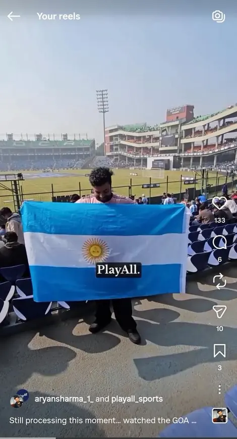 On camera with PlayAll Sports at the stadium